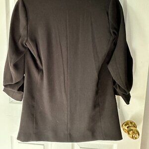 H&M Black Scrunch Sleeve Lined Blazer Size 0